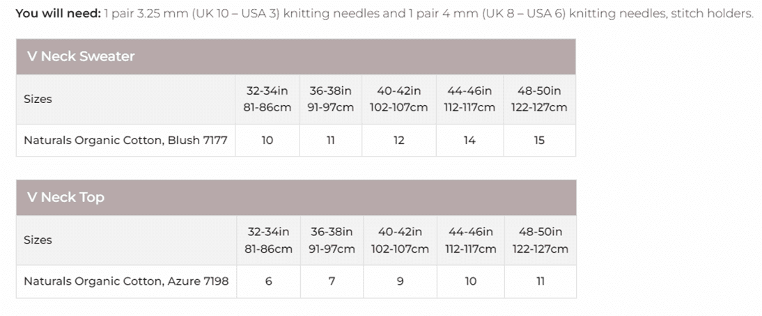 Stylecraft Naturals Organic Cotton Sweater & Top Pattern 9835