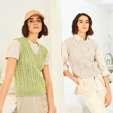 Stylecraft Recreate DK Round & V Neck Tank Top Pattern 10061