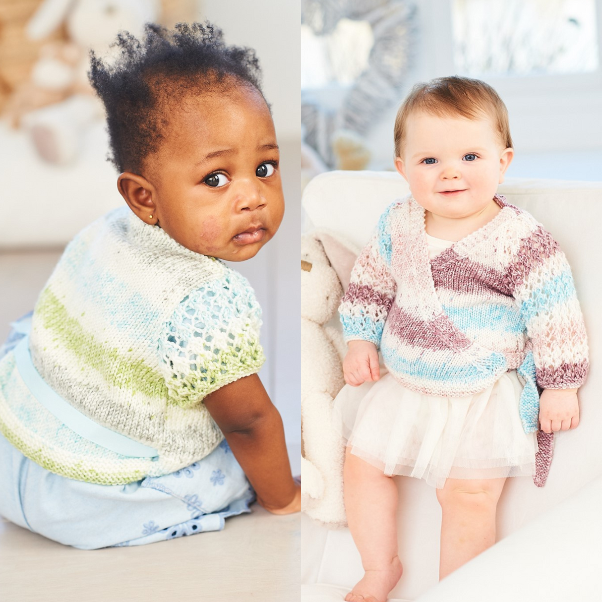 Stylecraft Bambino Prints DK Cardigans Pattern 10064