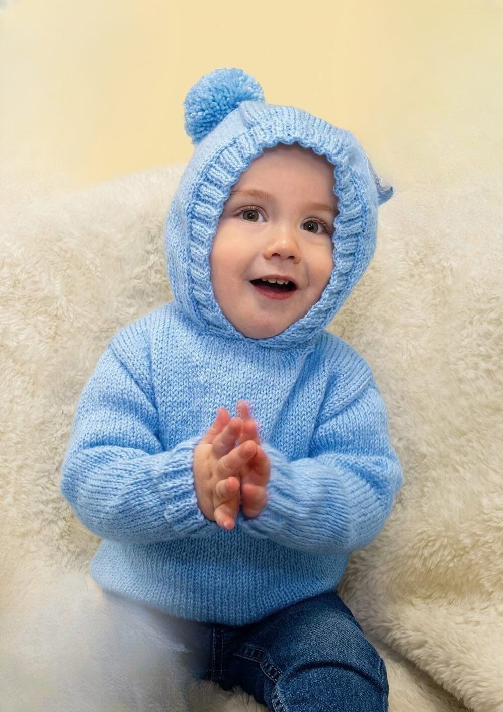 King Cole Baby DK Sweater Pattern 1007