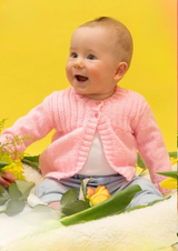 King Cole Baby DK Rib Yoke Cardigans Pattern 1008