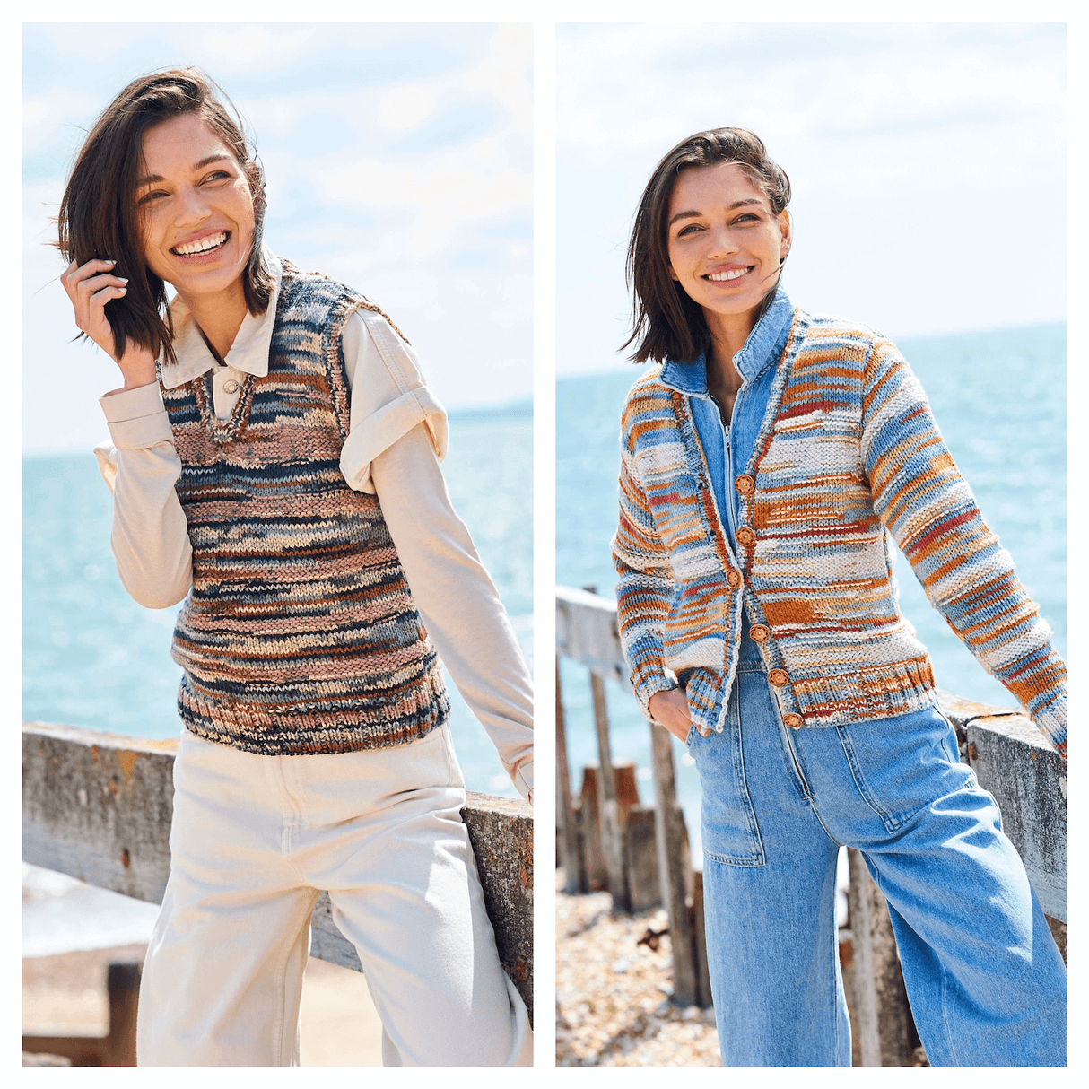 Stylecraft For the Love of Stripes Chunky Cardigan & Tank Top Pattern 10097