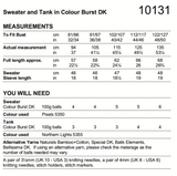 Stylecraft Colour Burst DK Sweater & Tank Top Pattern 10131