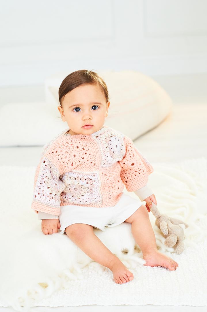 Stylecraft Soft Baby Easy Stripes DK Crochet Cardigan & Top Pattern 10159