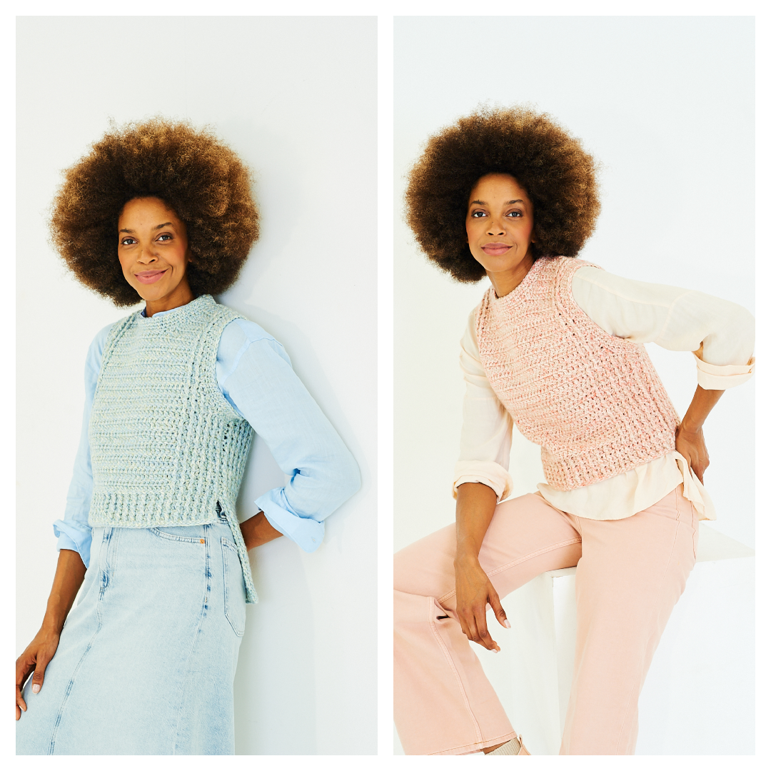 Stylecraft Serene/Grace Aran Tank Tops Crochet Pattern 10171