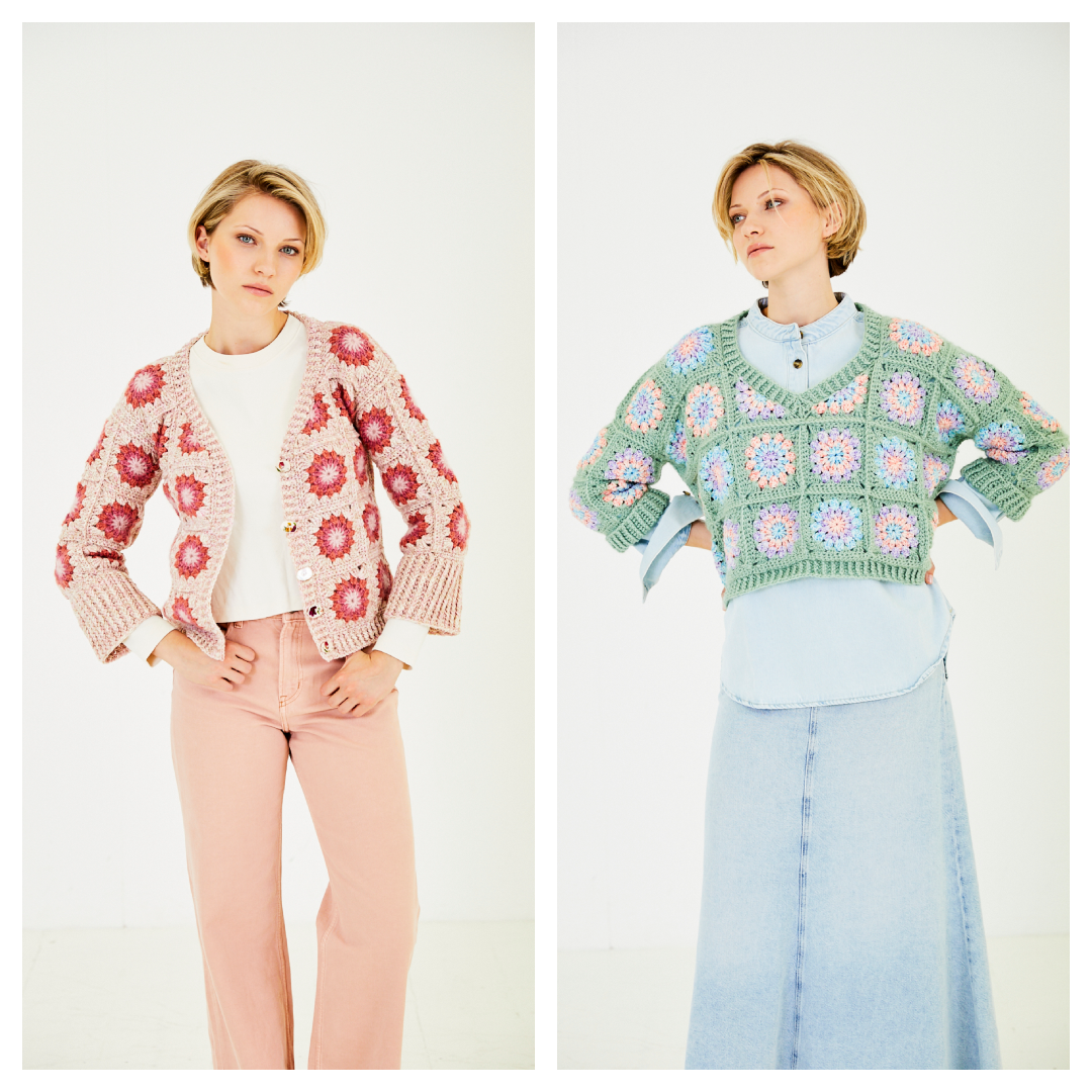 Stylecraft Serene/Grace Aran Sweater & Cardigan Crochet Pattern 10172