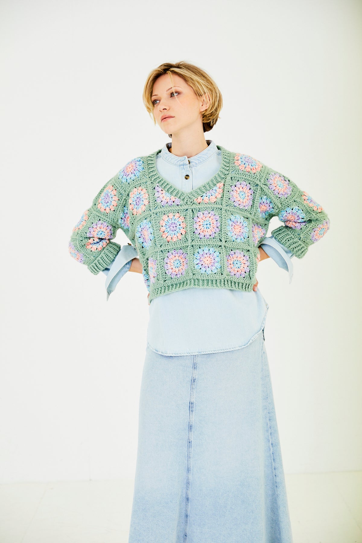 Stylecraft Serene/Grace Aran Sweater & Cardigan Crochet Pattern 10172