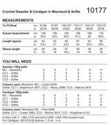 Stylecraft Moorland Softie Chunky Crochet Cardigan & Sweater Pattern 10177
