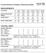 Stylecraft Moorland Softie Chunky Crochet Sweater & Cardigan Pattern 10178