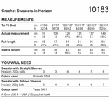 Stylecraft Horizon Chunky Crochet Sweaters Pattern 10183