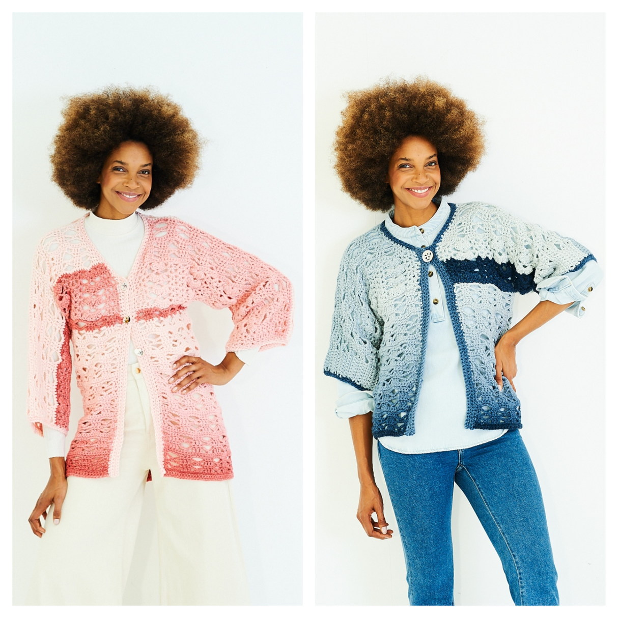 Stylecraft Horizon Chunky Crochet Up and Over Jackets Pattern 10184