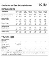 Stylecraft Horizon Chunky Crochet Up and Over Jackets Pattern 10184