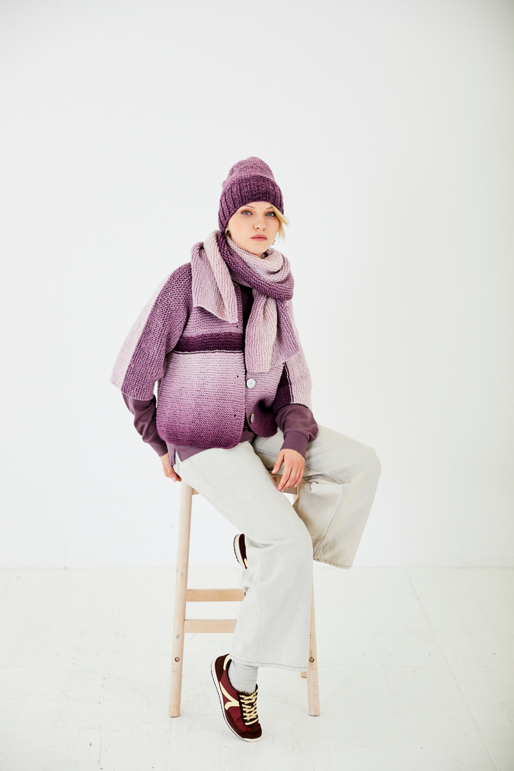 Stylecraft Horizon Chunky Up and Over Cardigan, Hat and Scarf Pattern 10185