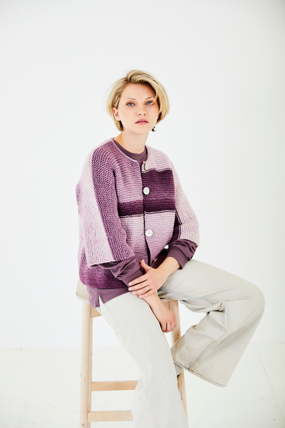 Stylecraft Horizon Chunky Up and Over Cardigan, Hat and Scarf Pattern 10185