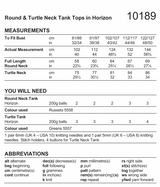 Stylecraft Horizon Chunky Round & Turtle Neck Tank Tops Pattern 10189
