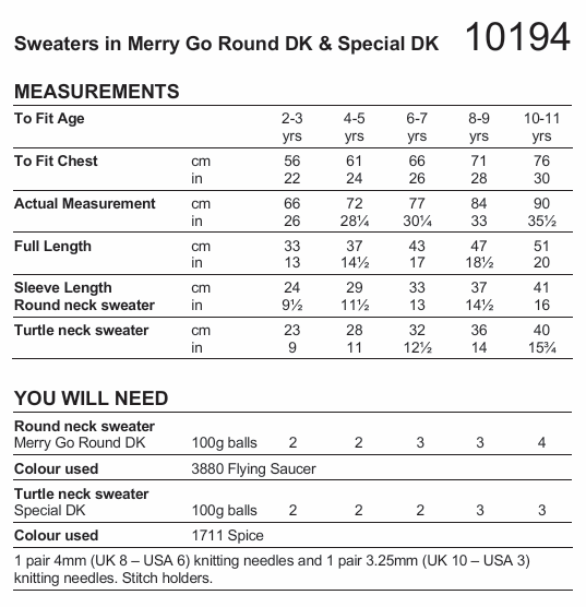 Stylecraft Wondersoft Merry Go Round DK Sweaters Pattern 10194