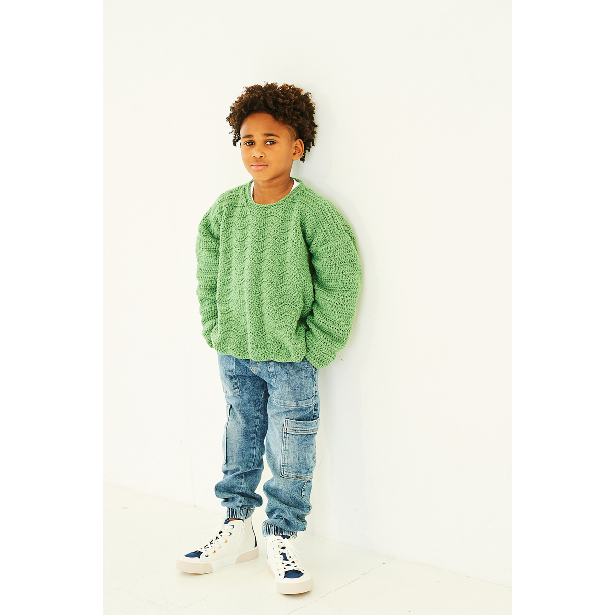 Stylecraft Wondersoft Merry Go Round DK Crochet Sweater Tank, Scarf & Hat Pattern 10197