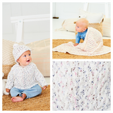 Stylecraft Bambino Dotty DK Sweaters, Hat & Blanket Pattern 10201