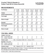 Stylecraft Cotton Twist/Colour Burst DK Crochet T-Shirt & Sweater Pattern 10209