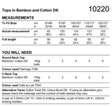 Stylecraft Naturals Bamboo Cotton DK Knitted Tops Pattern 10220