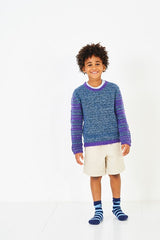 Stylecraft Special DK Crochet Round Neck Sweaters Pattern 10225