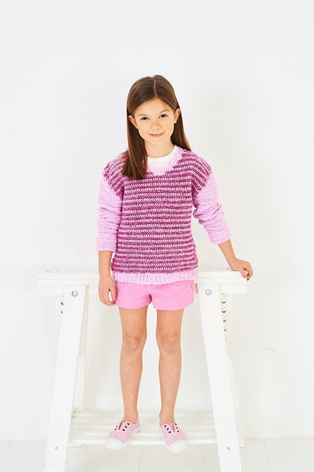 Stylecraft Special DK Crochet Round Neck Sweaters Pattern 10225