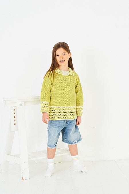 Stylecraft Special DK Crochet Collared Sweater and Cardigan Pattern 10226