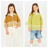 Stylecraft Special DK Crochet Collared Sweater and Cardigan Pattern 10226