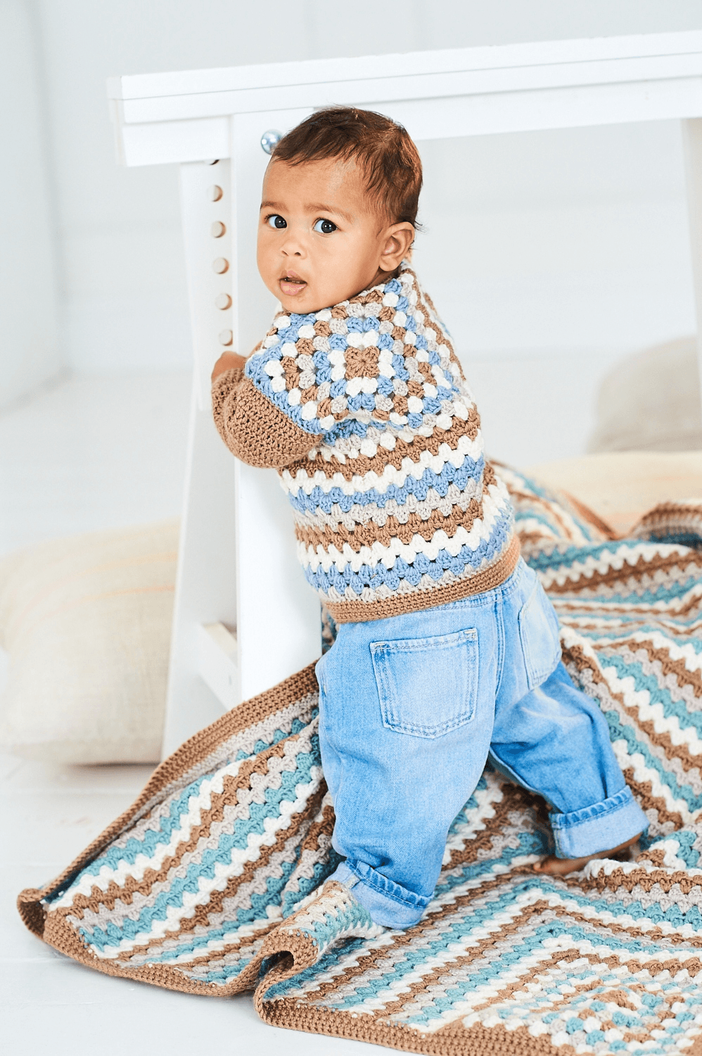 Stylecraft Bambino DK Crochet Tops and Blanket Pattern 10237