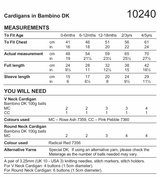 Stylecraft Bambino DK Cardigans Pattern 10240