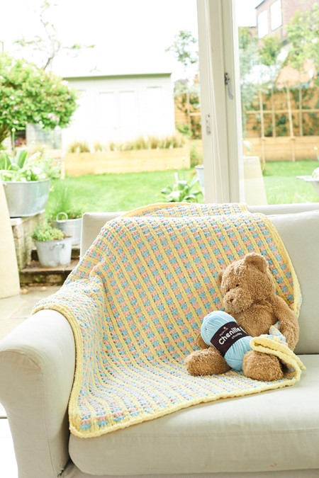 Stylecraft Chenille Chunky Baby Blankets Pattern 10247