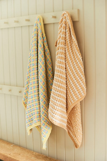 Stylecraft Chenille Chunky Baby Blankets Pattern 10247