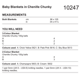 Stylecraft Chenille Chunky Baby Blankets Pattern 10247