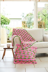 Stylecraft Chenille Chunky Crochet Blankets and Cushion Cover Pattern 10248