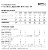 Stylecraft ReCreate/Colour Burst/Special DK Crochet Jackets Pattern 10263