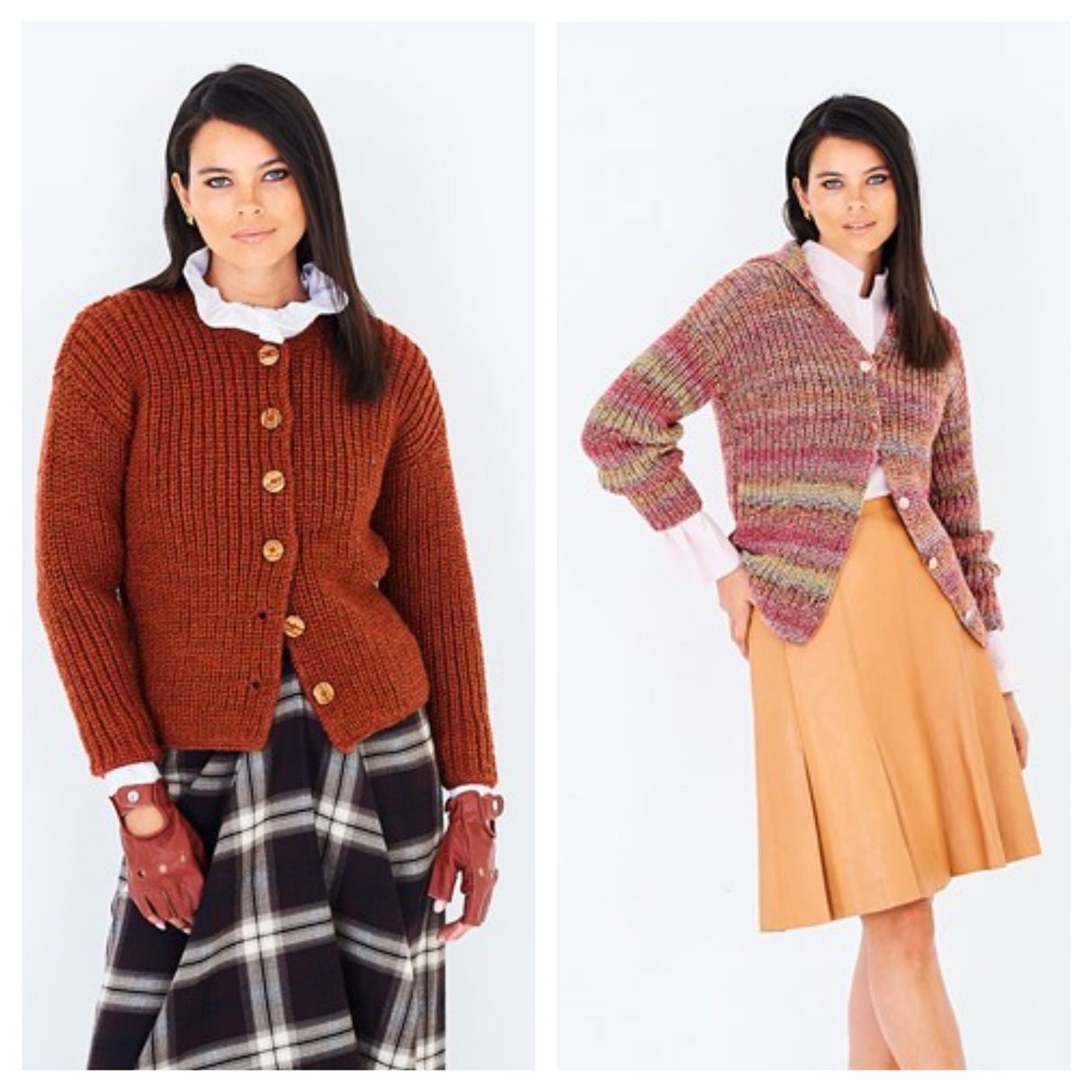 Stylecraft Highland Heathers Aran & Impressions Ribbed Jackets Pattern 10271