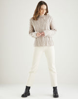 Hayfield Bonus Aran Diamond Cable Sweater Pattern 10607