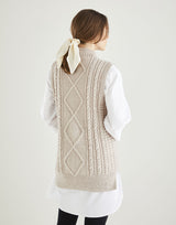 Hayfield Bonus Aran Sleevless Cable Tunic Pattern 10608