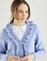 Hayfield Bonus Aran Cropped Ruffle Cardigan Pattern 10611