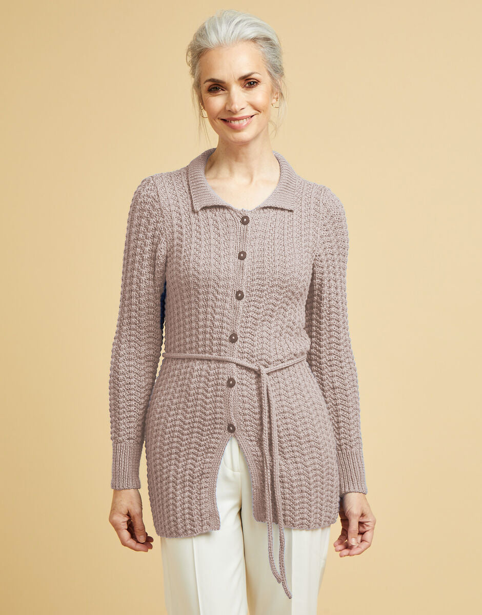 Sirdar No.1 DK Longline Collared Cardi Pattern 10662