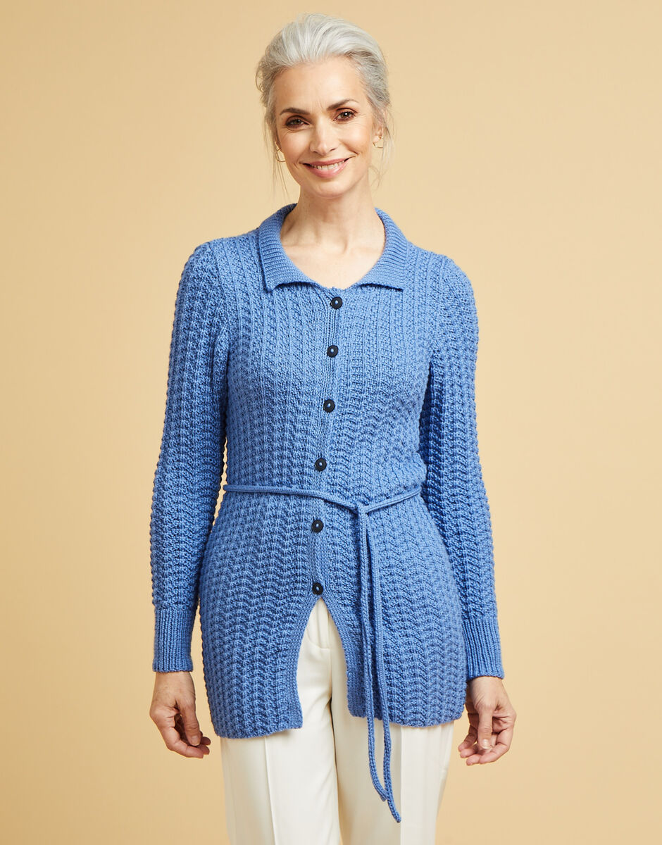 Sirdar No.1 DK Longline Collared Cardi Pattern 10662