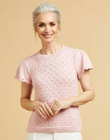 Sirdar No.1 DK Scallop Sleeved Sweater Pattern 10663
