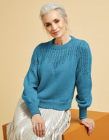 Sirdar No.1 DK Lace Yoke Sweater Pattern 10667