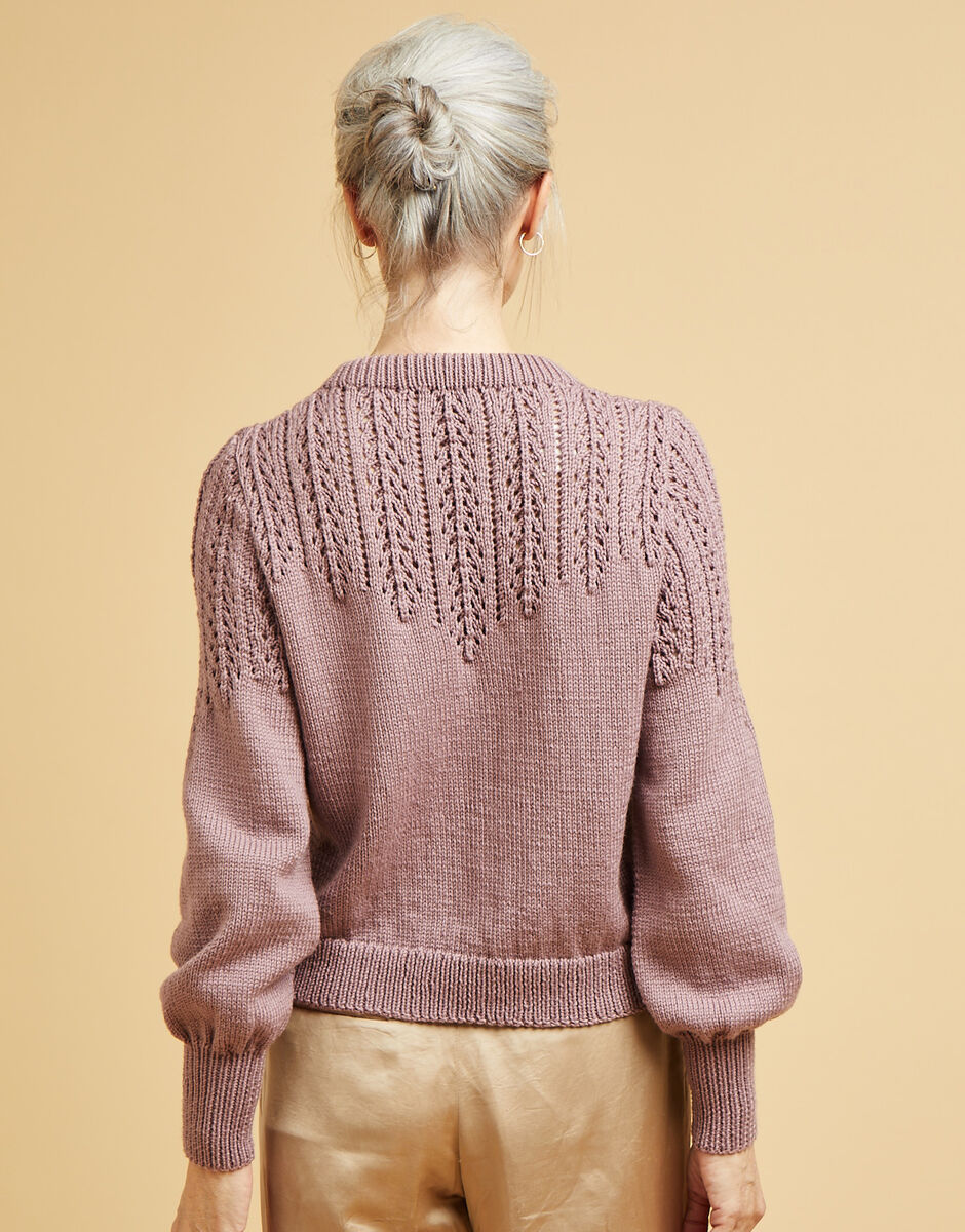 Sirdar No.1 DK Lace Yoke Sweater Pattern 10667
