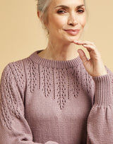 Sirdar No.1 DK Lace Yoke Sweater Pattern 10667