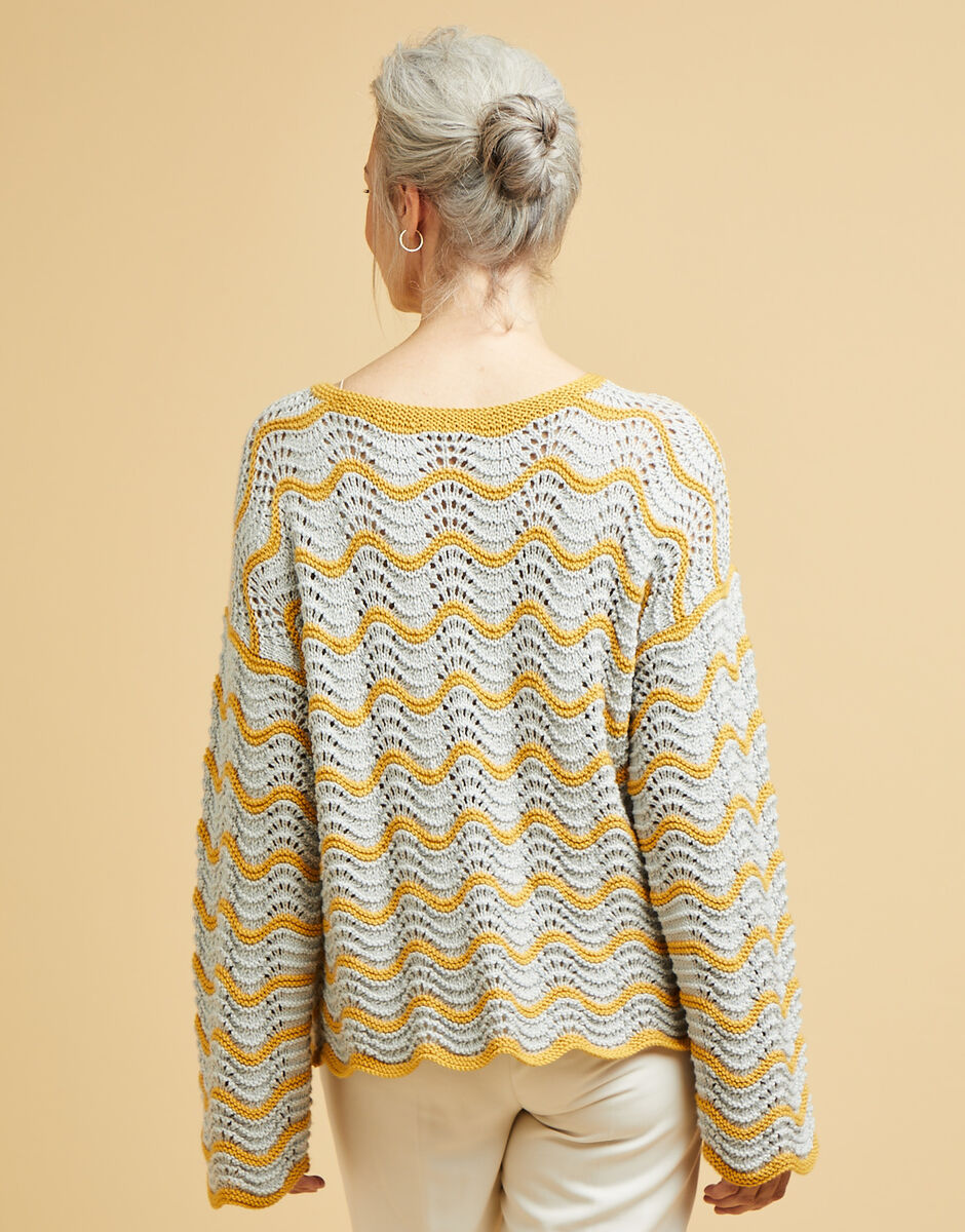 Sirdar No.1 DK Fan & Feather Stitch Top Pattern 10671