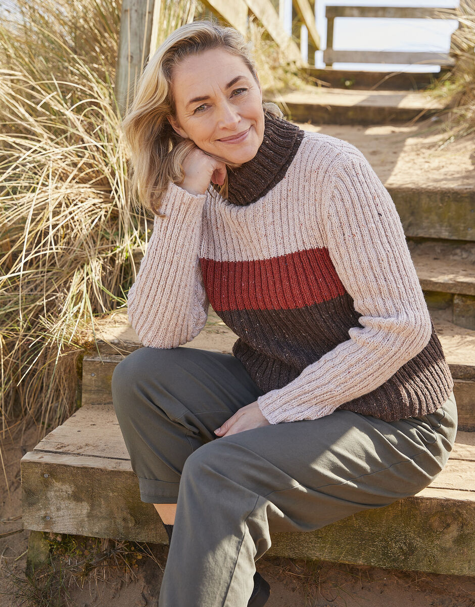 Sirdar Haworth Tweed DK Coastline Roll Neck Pattern 10698