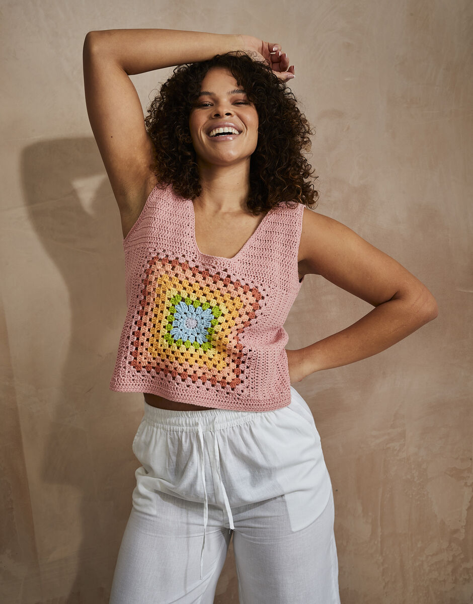 Sirdar Stories DK Metro Square Top Crochet Pattern 10743