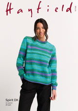 Hayfield Spirit DK Crew Neck Sweater Pattern 10788