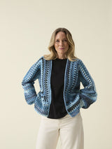 Hayfield Spirit Chunky Crochet Granny Stripe Cardigan Pattern 10861